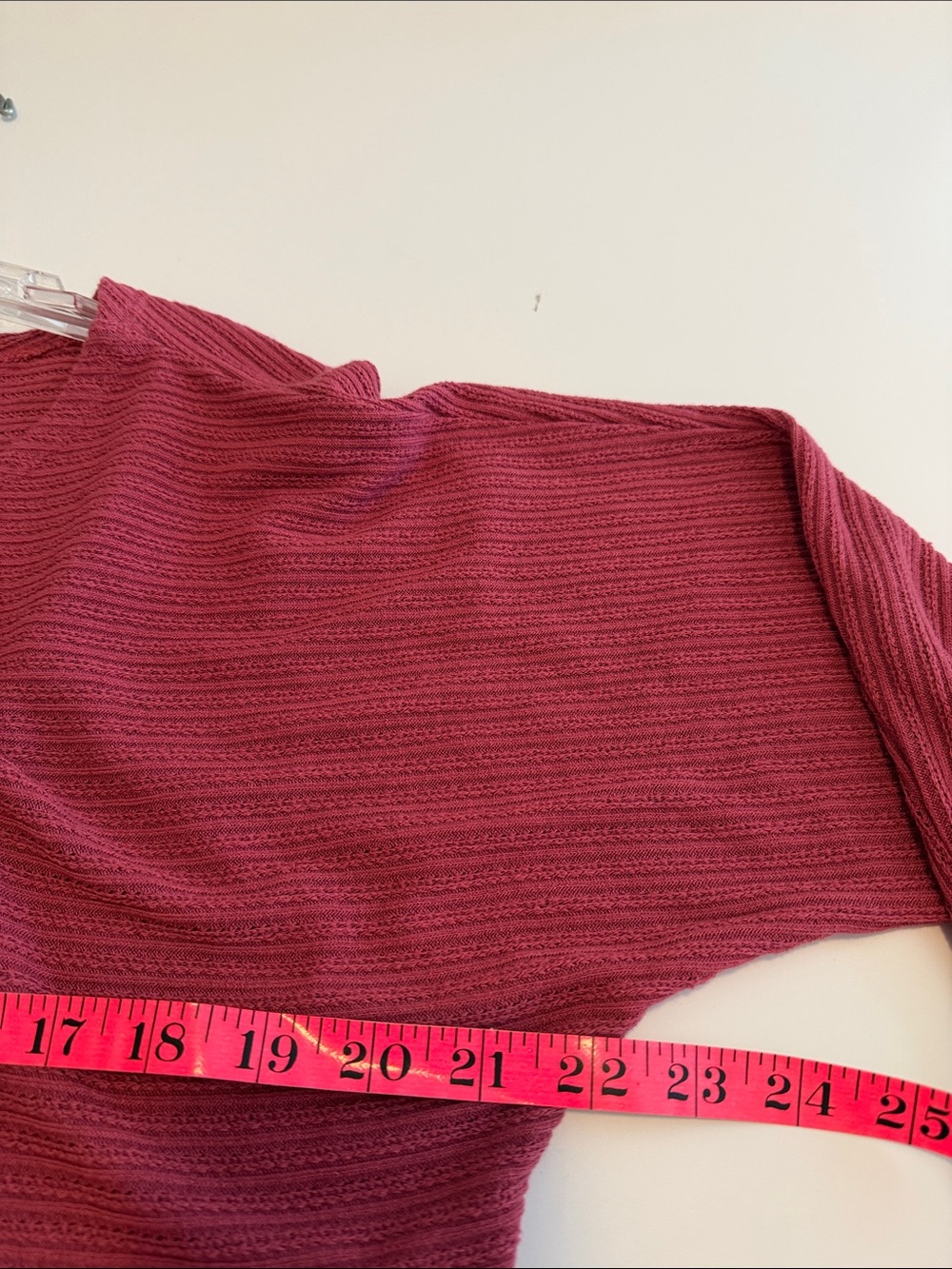 Staccato Ribbed Long-Sleeve Top in Deep Raspberry - Picture 6 of 6